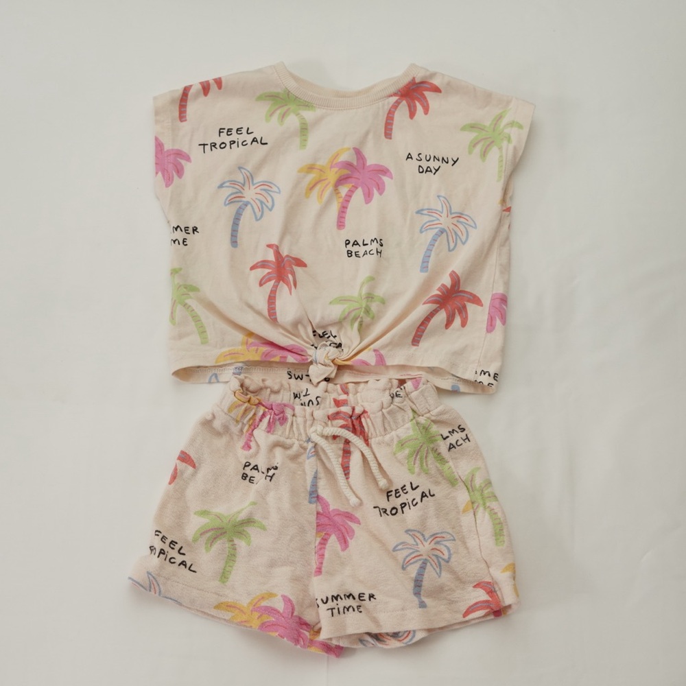 Tropical Print 2-Piece Set for Toddlers - Size 18-24 Months | Zara